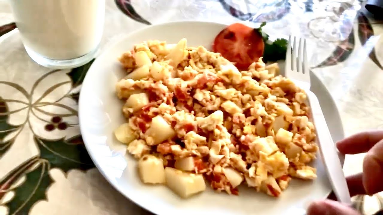 Como hacer huevos revueltos con papa . Una delicia! 😋🤤💖