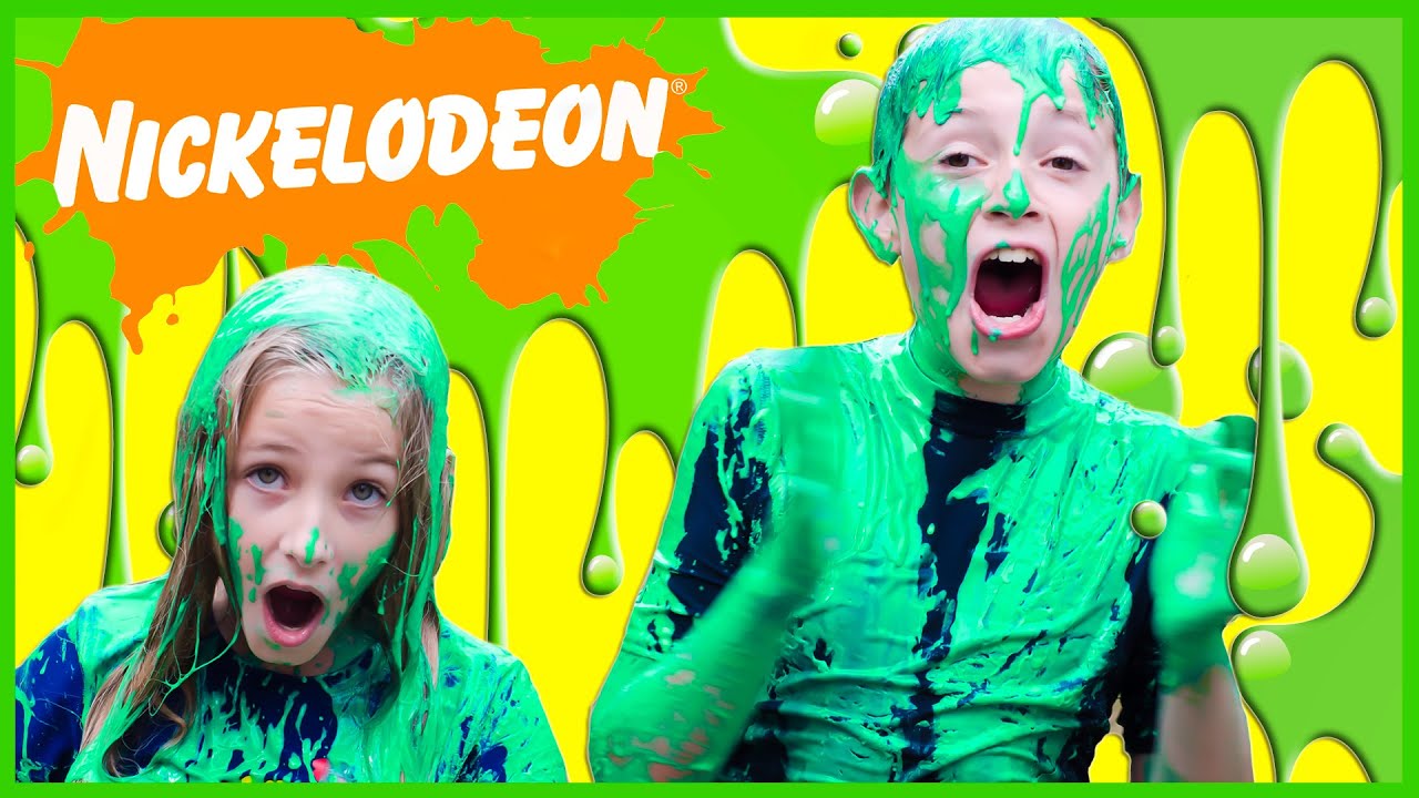 NICKELODEON SLIME CHALLENGE! AND WATER BUCKET CHALLENGE!  2 CHALLENGES IN 1 VIDEO BY PLP TV
