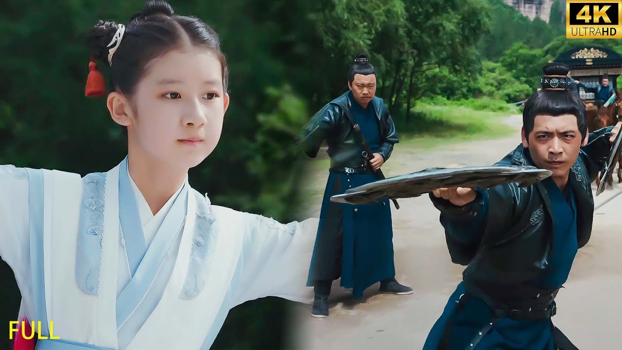 【2025爆燃武俠片】不起眼的小女孩竟是功夫高手，她僅用一把扇子就把土匪打得跪地求饒！ #drama #功夫 #武打