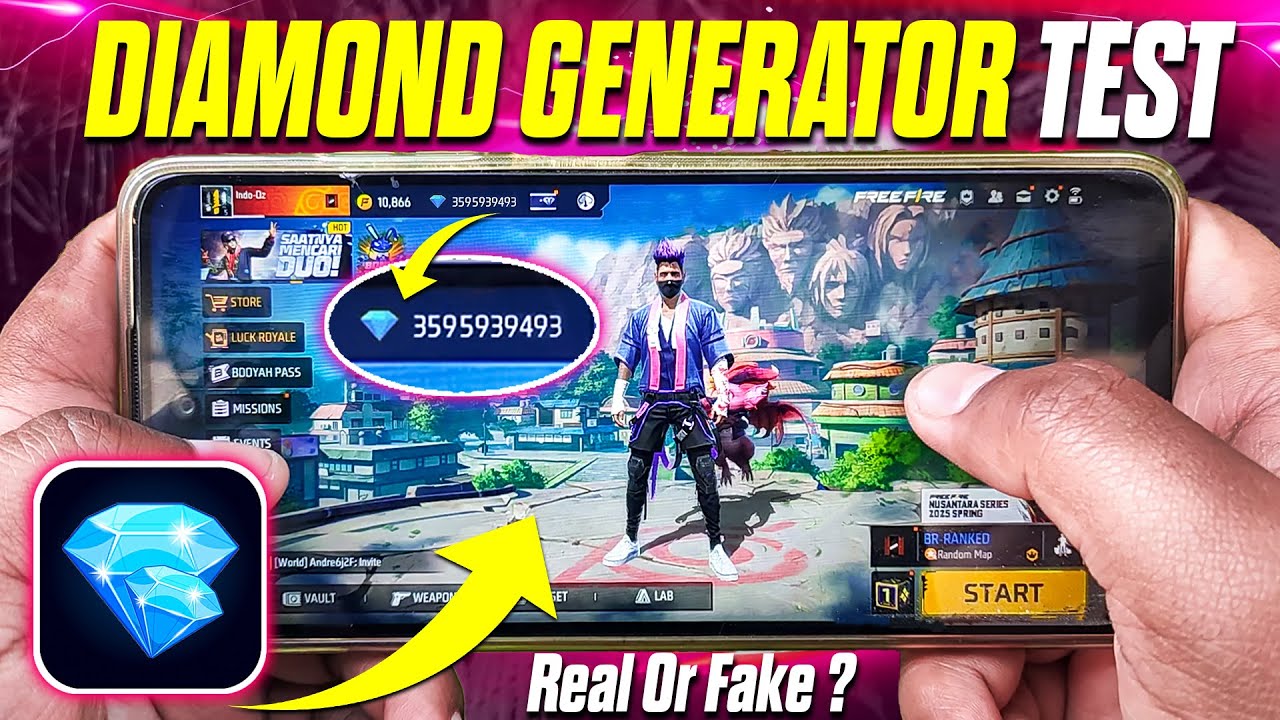 Free Diamond Generator Test In Free fire 2025