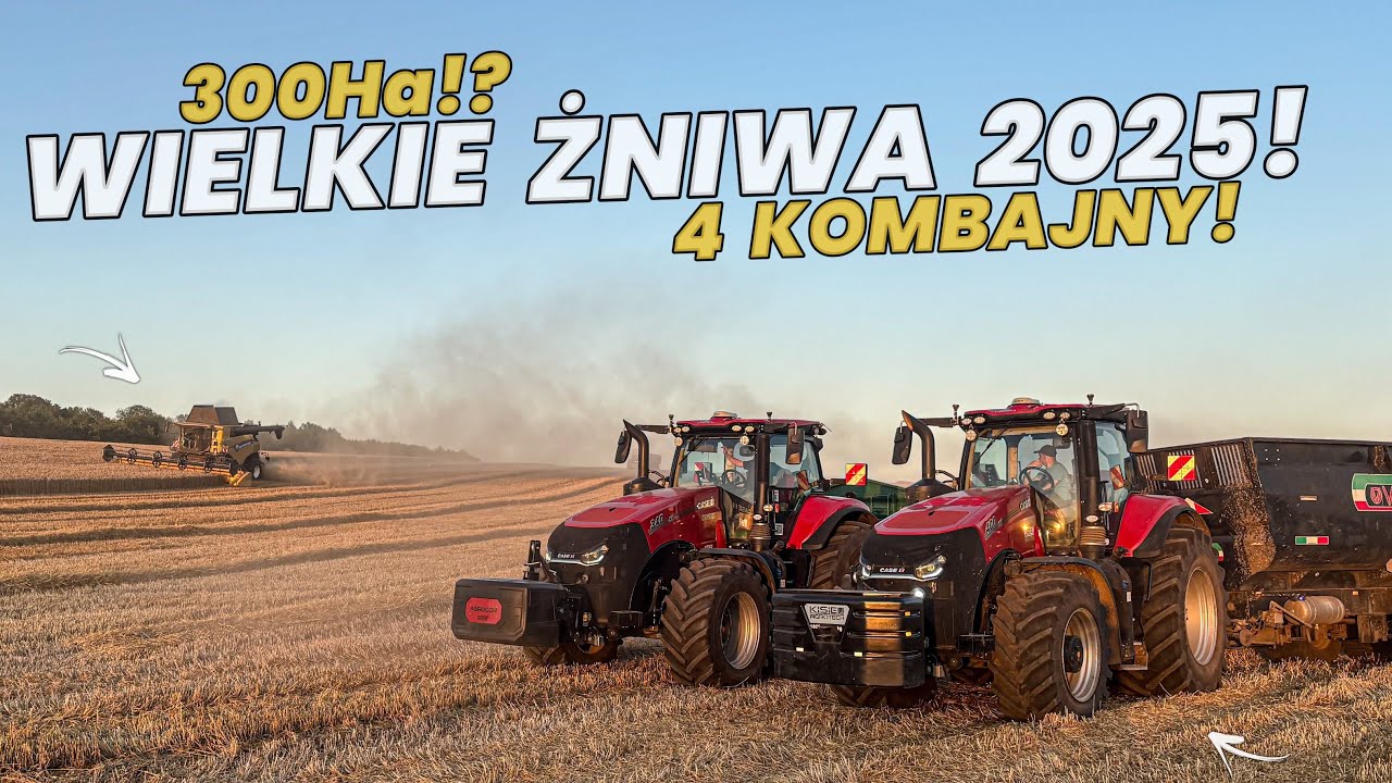 🇵🇱 WIELKIE ŻNIWA W GR SETNIKI ✔ 4 KOMBAJNY W AKCJI ✔ 300 HA W JEDNYM KAWAŁKU