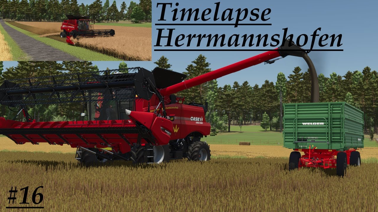 LS25 Timelapse Herrmannshofen #16 Raps dreschen mit dem Case 7
