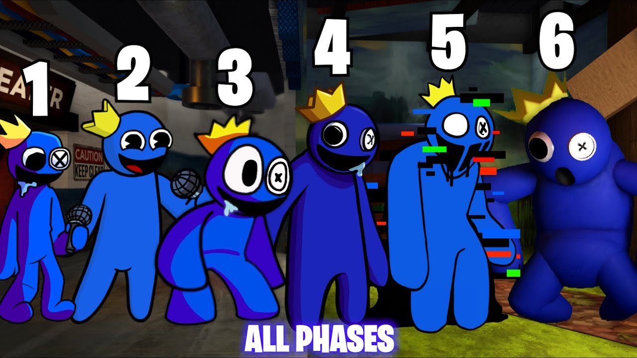 NEW Rainbow Friends Blue ALL PHASES - Friday Night Funkin' (Roblox Rainbow Friends)
