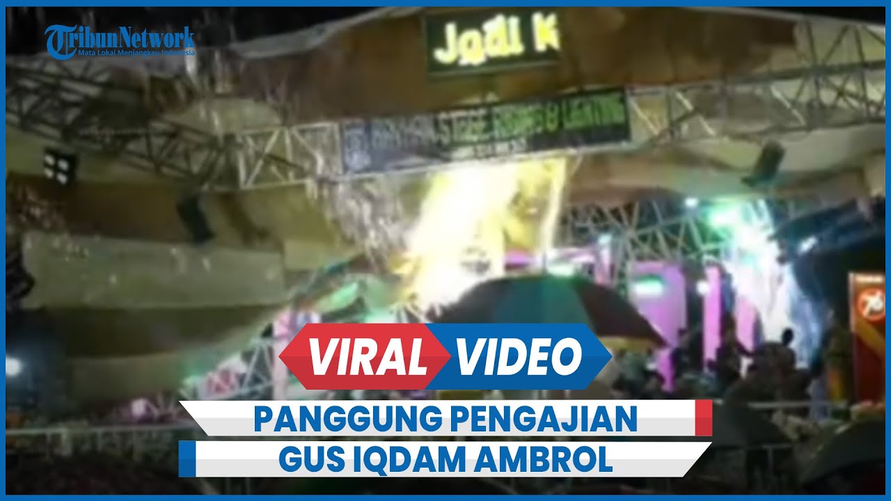 Detik-detik Panggung Pengajian Gus Iqdam di Blora Ambrol Atap Tak Kuat Menahan Air