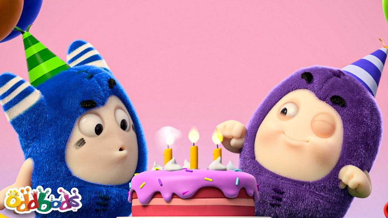 Birthday Candle Fight! | Baby Oddbods | Funny Cartoons For Kids