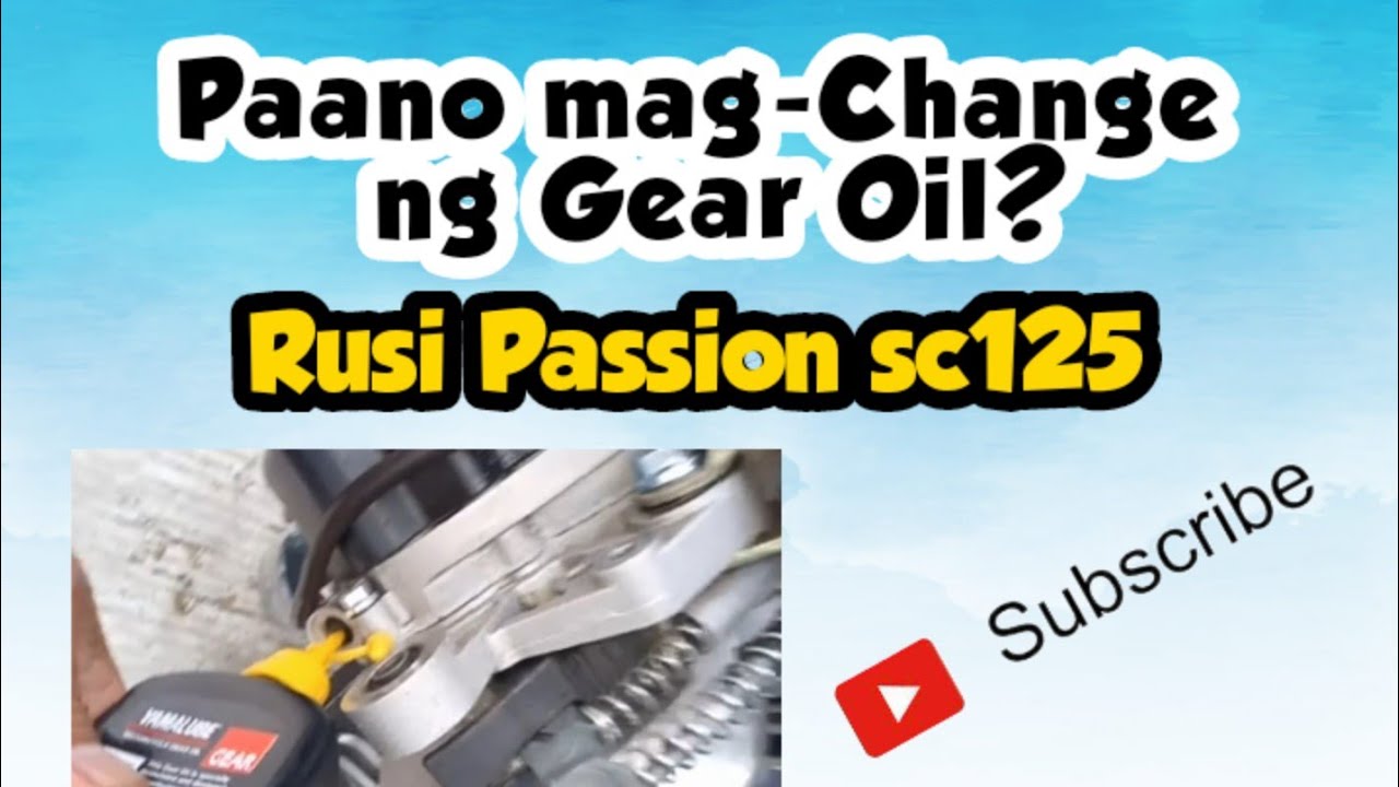 Paano Mag-palit ng Gear Oil sa Rusi Passion sc125