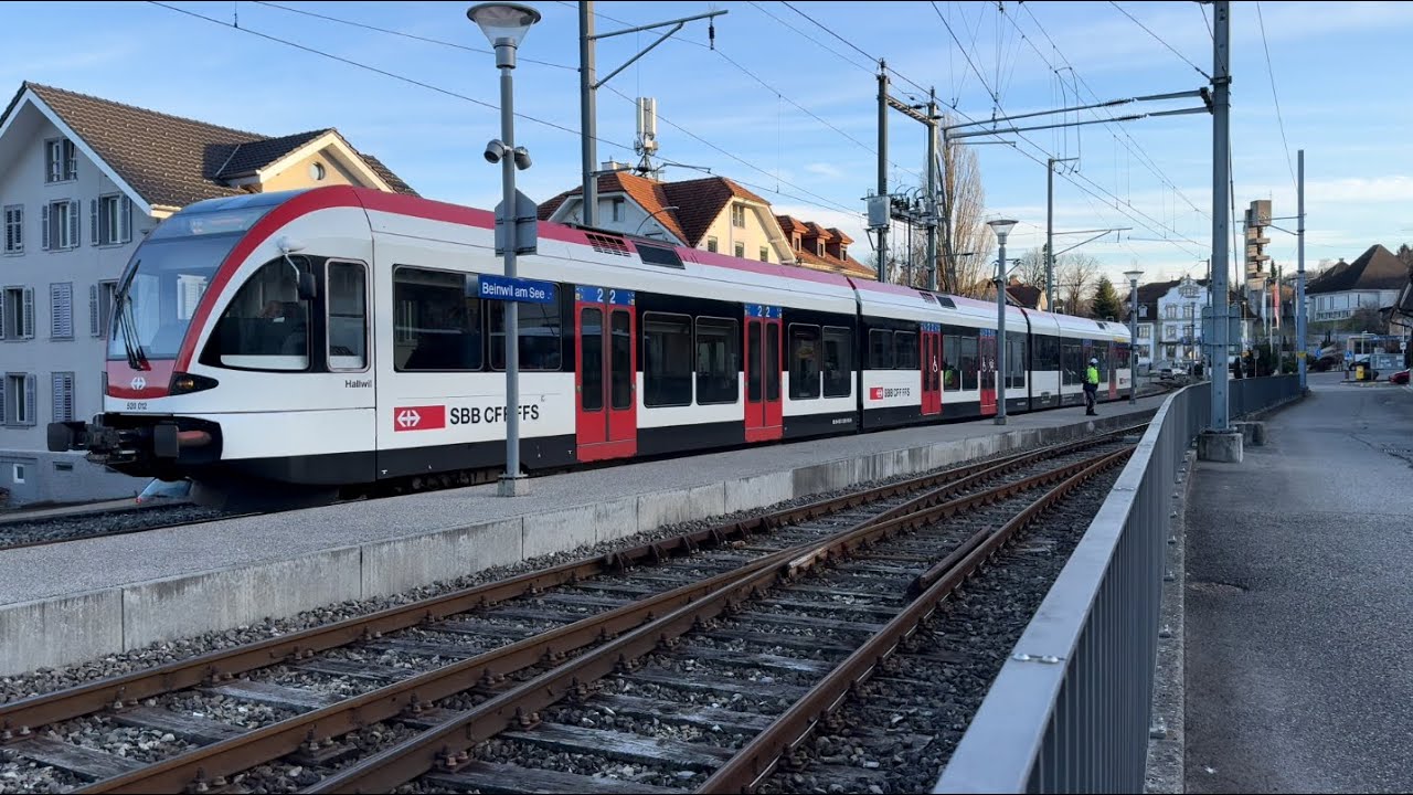 Bahnverkehr in Beinwil am See (06.02.2024)