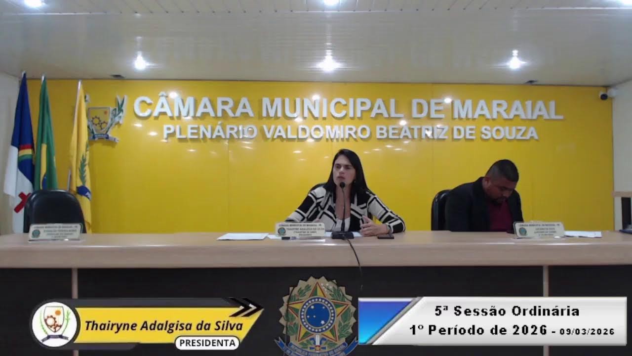 5ª Sessão Ordinária do 1º Período de 2026 - 09/03/2026