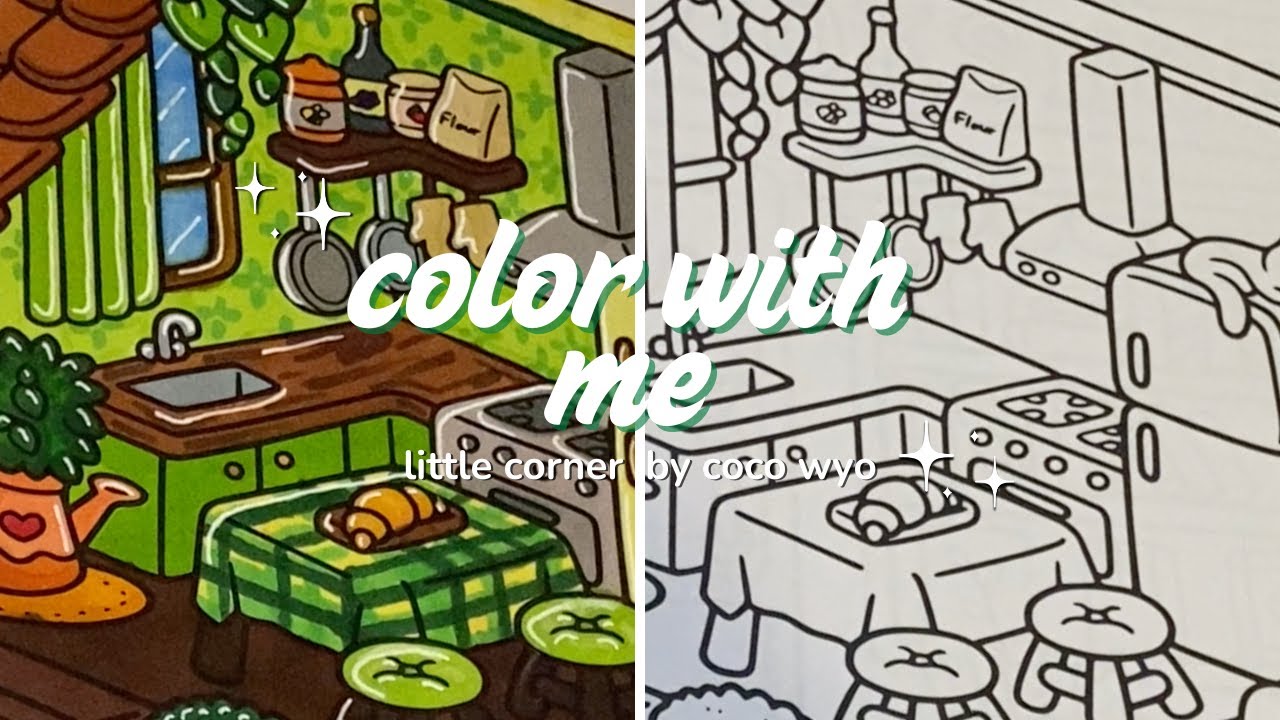 asmr color with me 🍃🥐🐾 | little corner by coco wyo | ohuhu markers