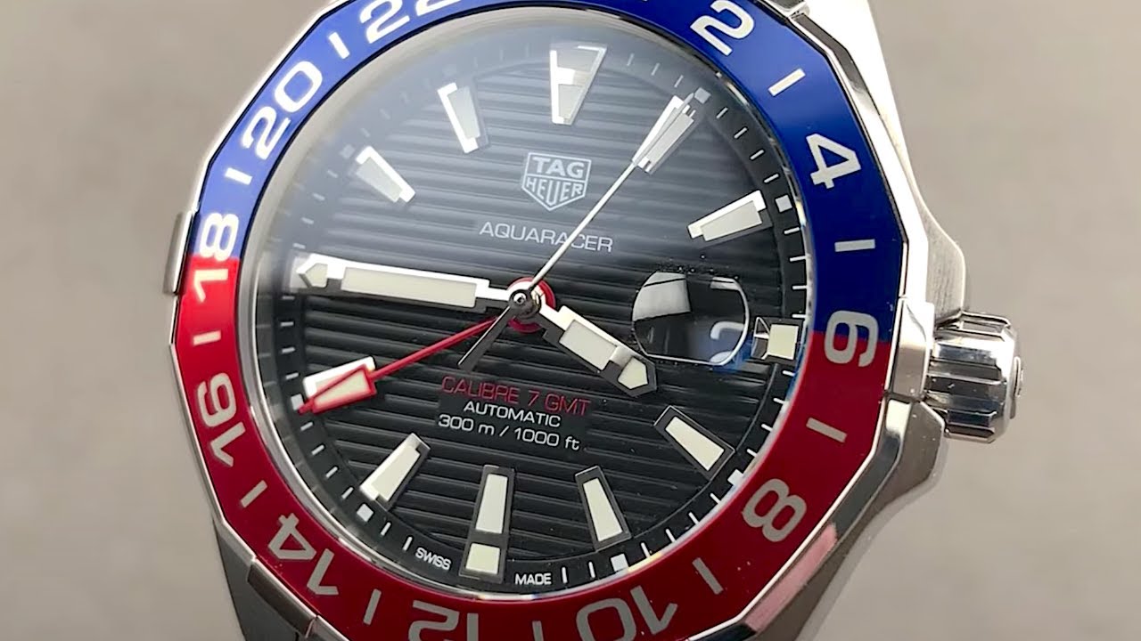 TAG Heuer Aquaracer Calibre 7 GMT WAY201F.BA0927 TAG Heuer Watch Review