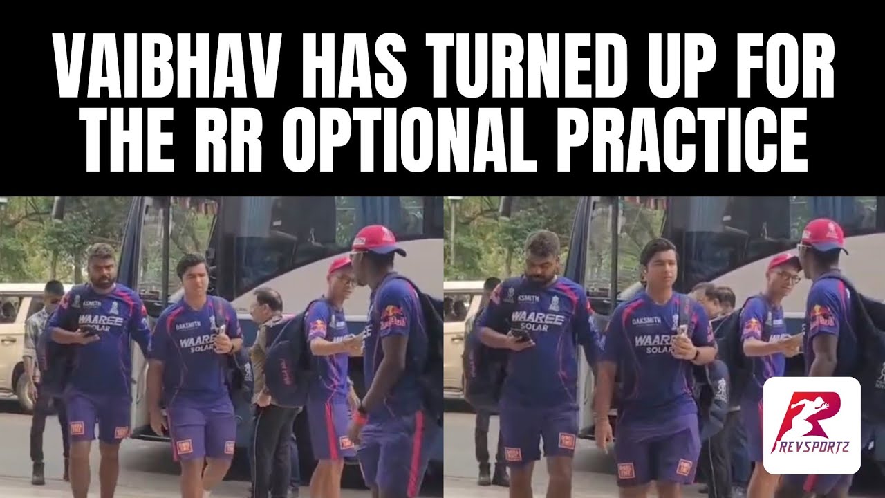 Vaibhav Sooryavanshi has turned up for the RR optional practice here at Eden Gardens 
