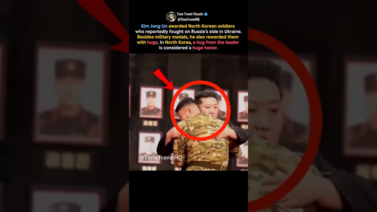 Kim Jong Un Rewards Soldiers With Medals&hellip; And Hugs After Ukraine War #shorts