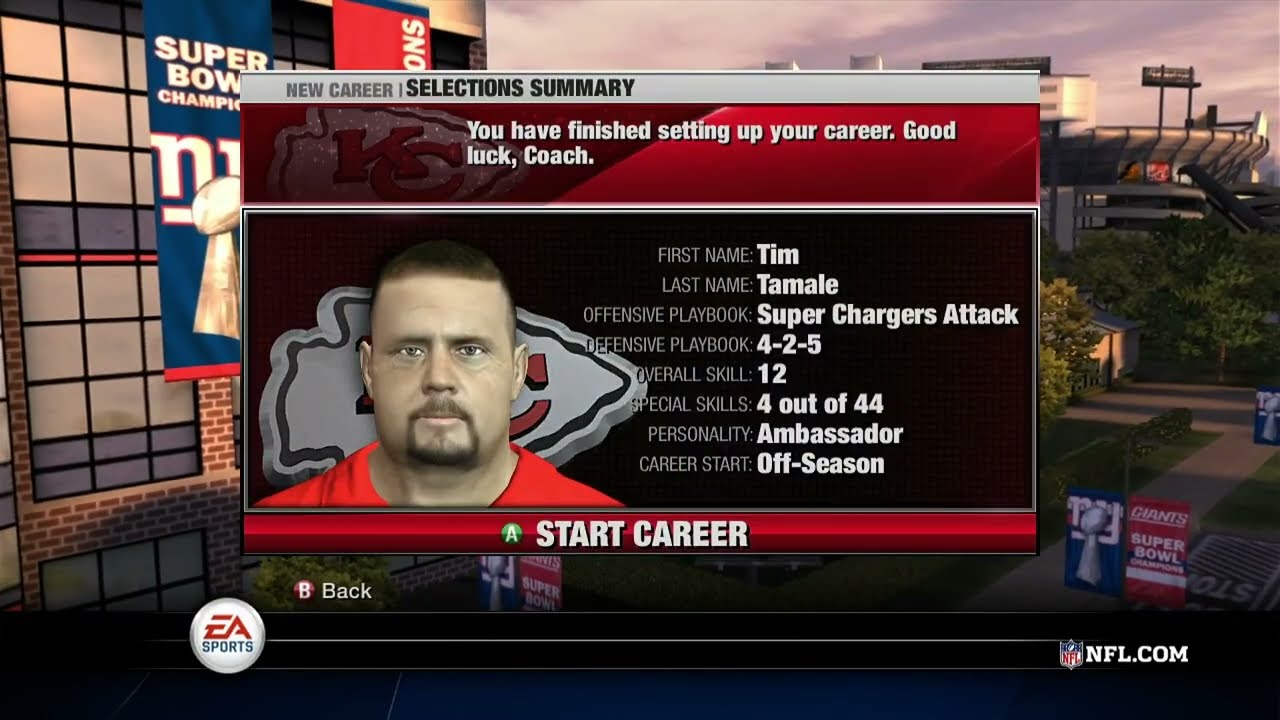 NFL Head Coach 09-Chiefs Franchise Ep.1
