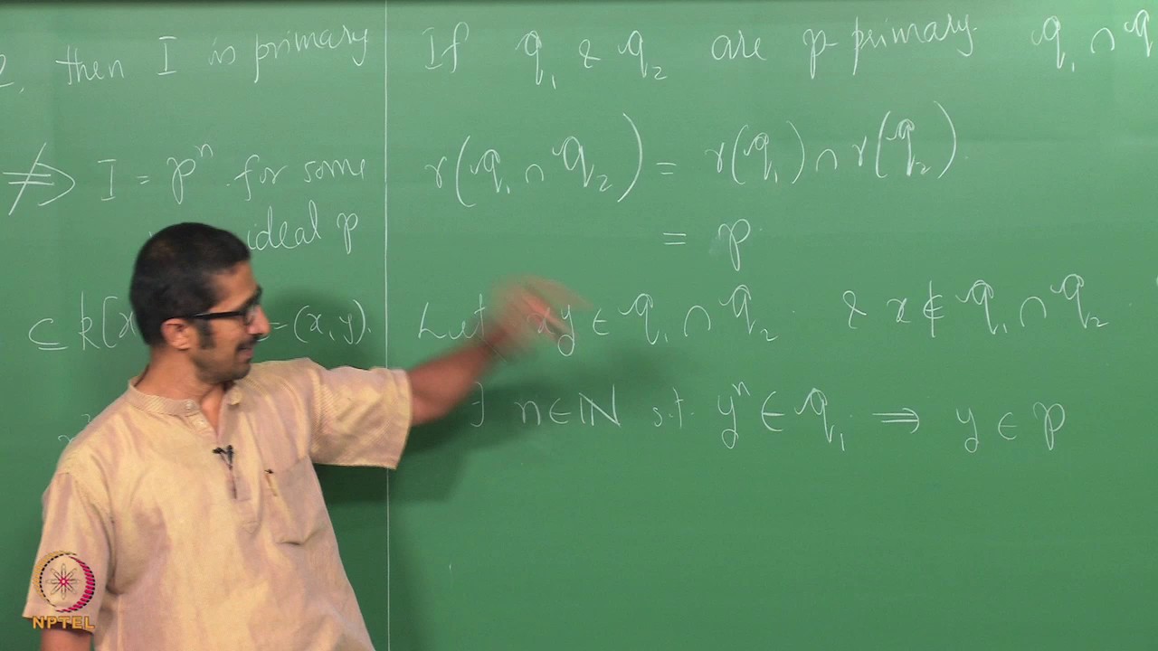 Lecture 32 - Primary Decomposition (Continued)