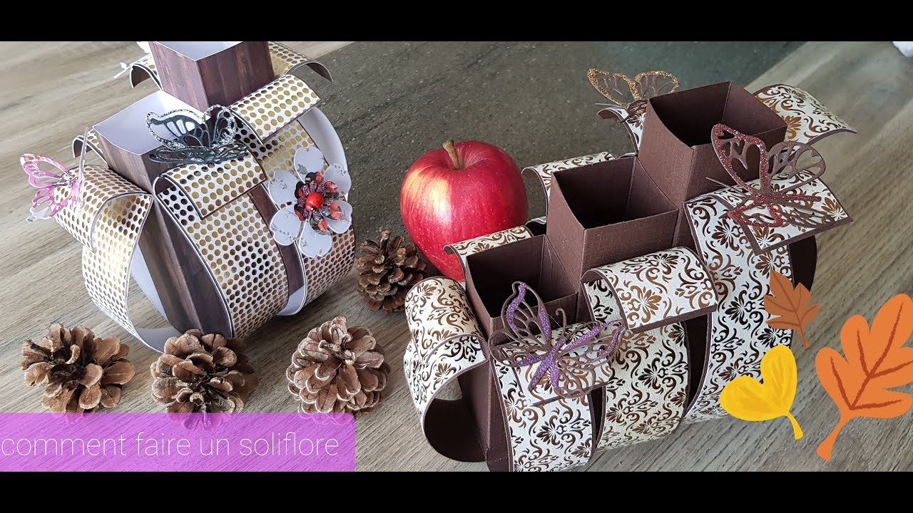 tuto faire un soliflore facile #soliflore #scrapbooking