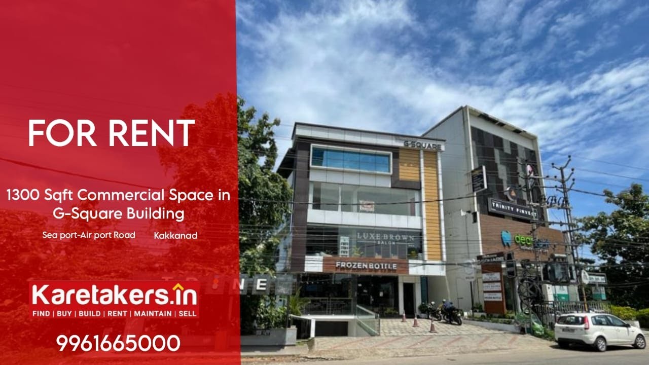 For Rent 1300sqft Unfurnished commercial space in commercial building, Seaport Airport Road Kakkanad