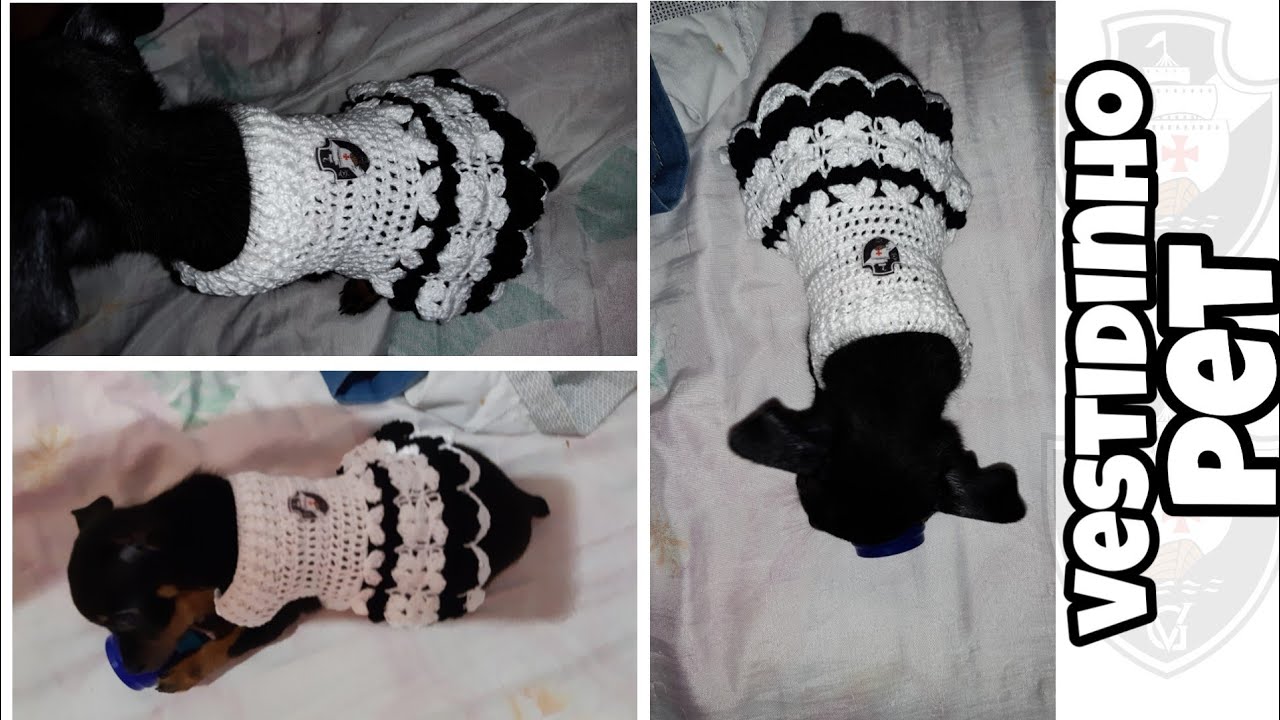 Vestidinho pet p/ 🐶filhotes  ou Pinsher n°0 (vasco da gama)