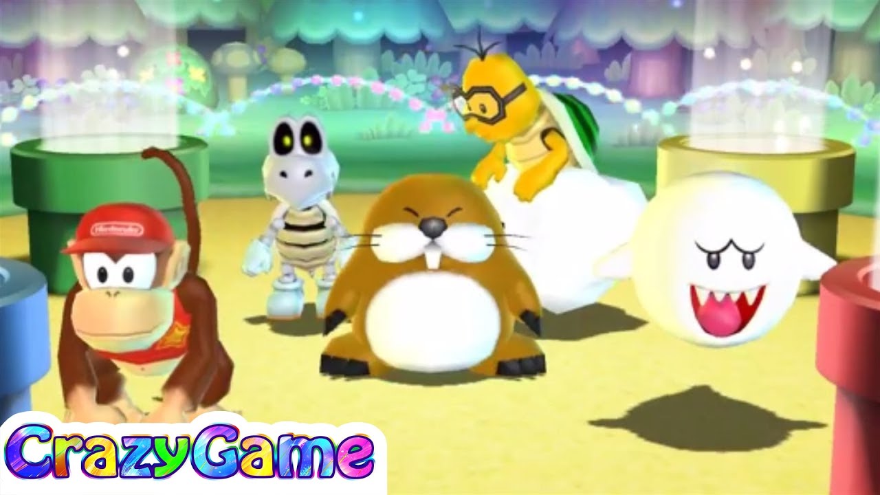 Mario Party 9 Free Play - Boo vs.  Diddy Kong vs. Dry Bone vs. Lakitu Gameplay (4 Player)