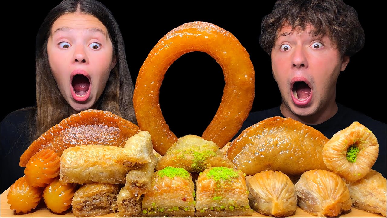 ASMR Baklava Turkish Delight Mukbang Eating Sounds 먹방 Tati ASMR