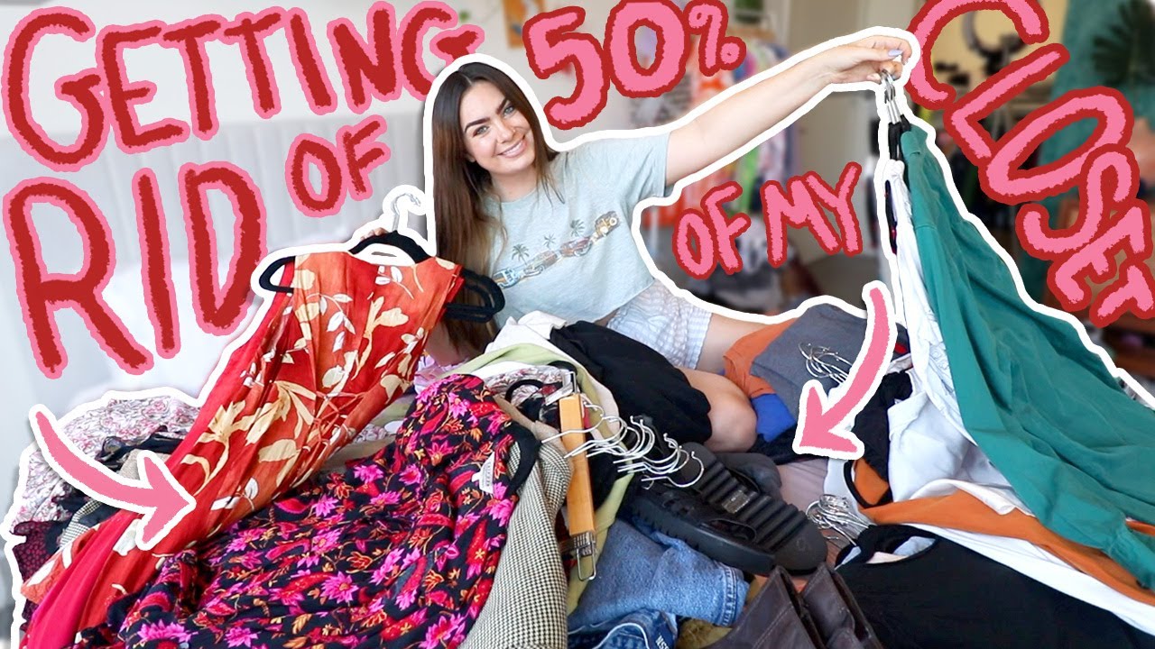 EXTREME CLOSET CLEAN OUT! GETTING RID of HALF my CLOTHES!