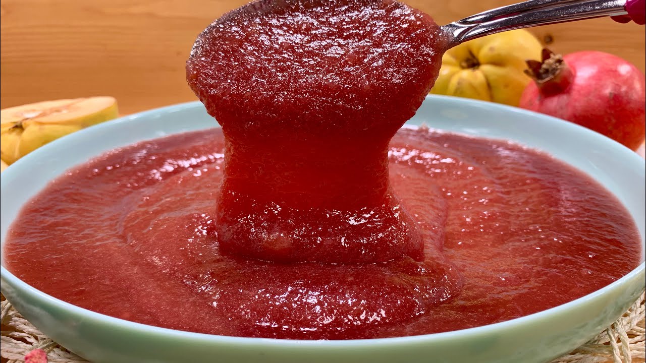 Pomegranate Quince Jam Recipe | Jam with pomegranate and quince flavor | Morabaye Beh o Anar 