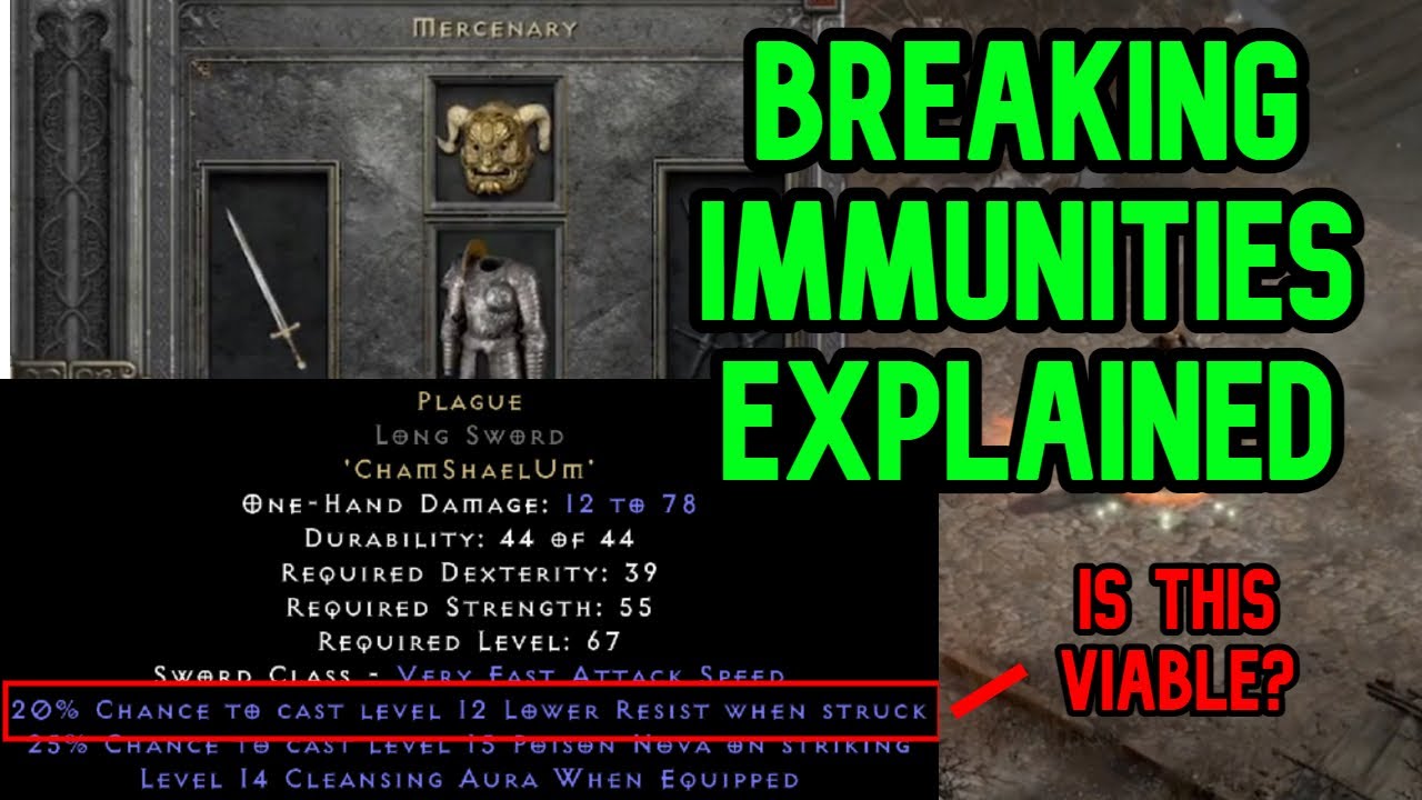 [Diablo 2] Patch 2.4 New Runeword Plague. A budget Infinity? - Breaking Immunities Explained