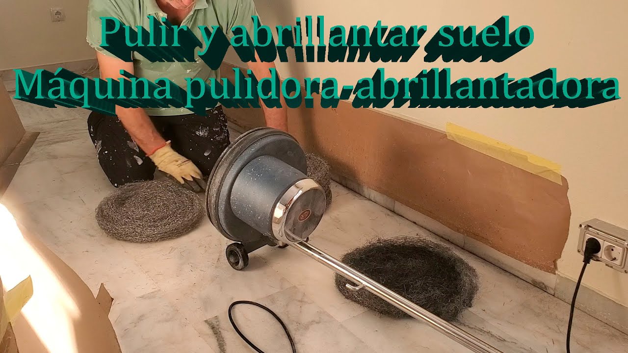 Pulir y abrillantar suelo de mármol y terrazo con máquina pulidora y abrillantadora #pulirsuelo