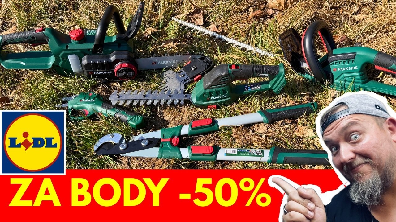 Parkside zahradní nářadí za body z Lidlu – sleva 50 %