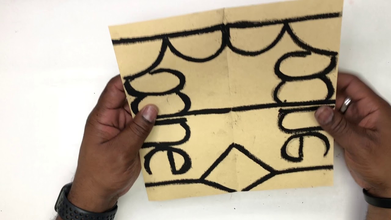 Art Lessons For Kids: Symmetry Name Project
