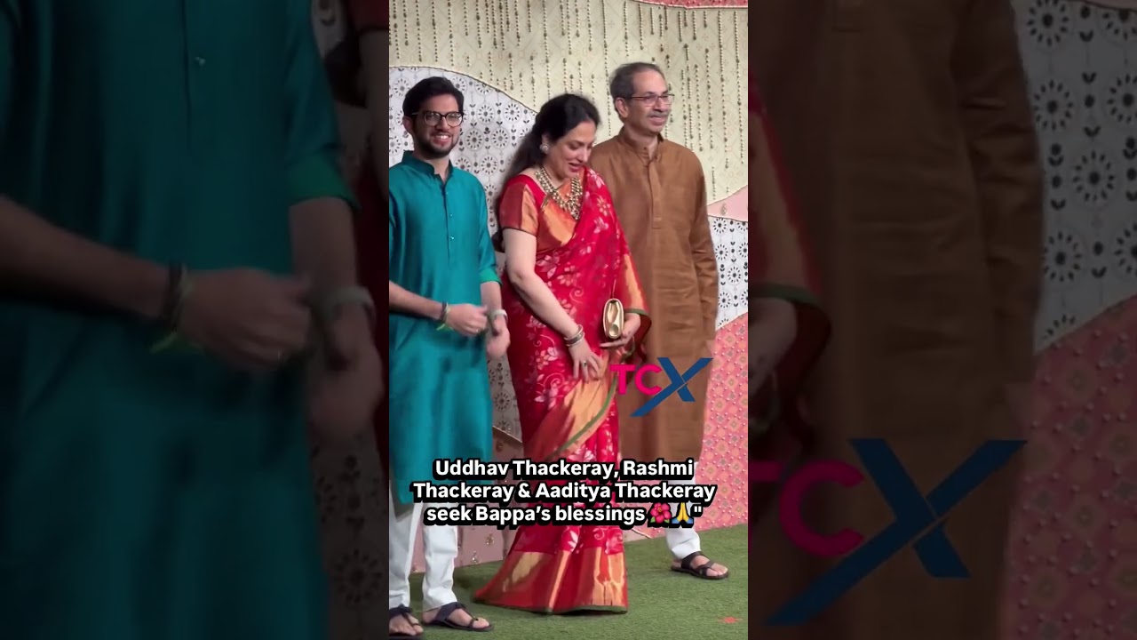 Grace & traditional elegance! ✨ Shiv Sena UBT Chief Uddhav Thackeray along with Rashmi Thackeray and