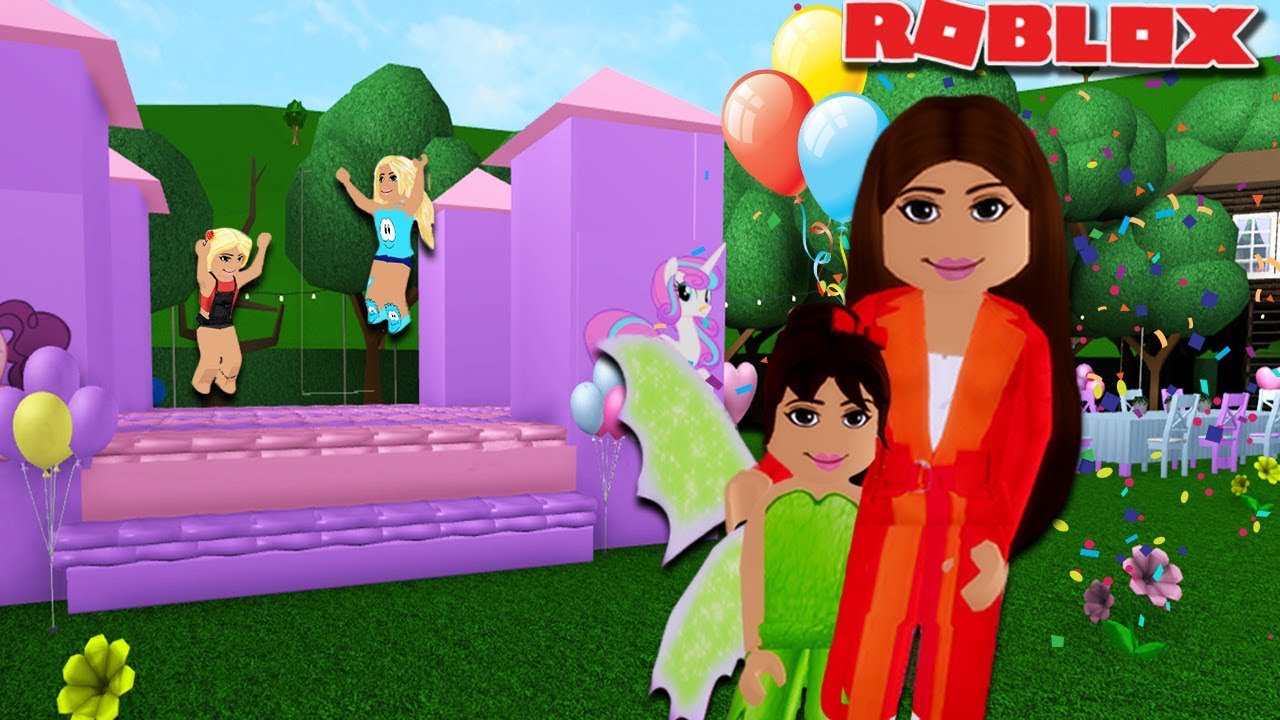 THROWING OLIVE A HUGE BIRTHDAY PARTY | Bloxburg Family