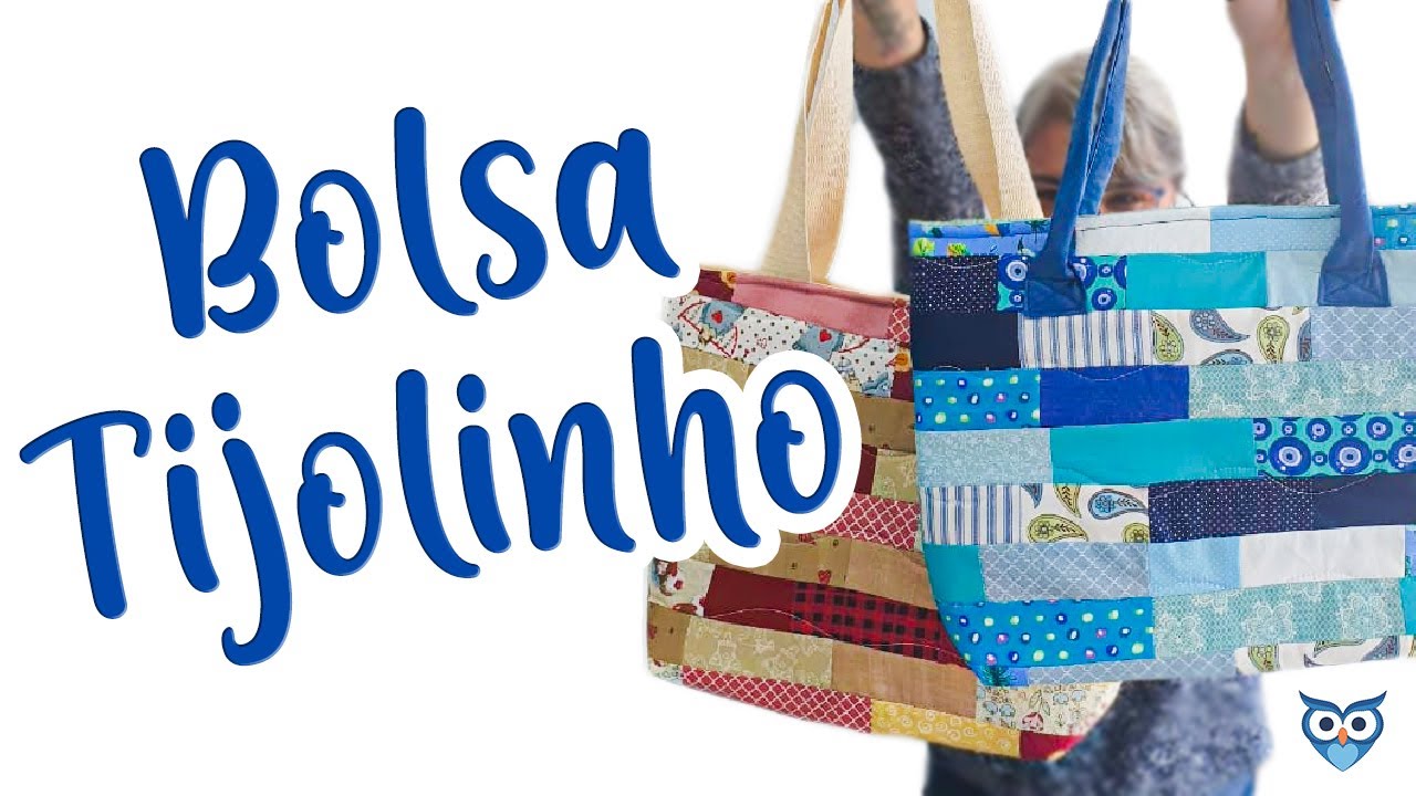 Faça e venda bolsa de retalhos de tecido em patchwork. Fácil de fazer e fica linda!