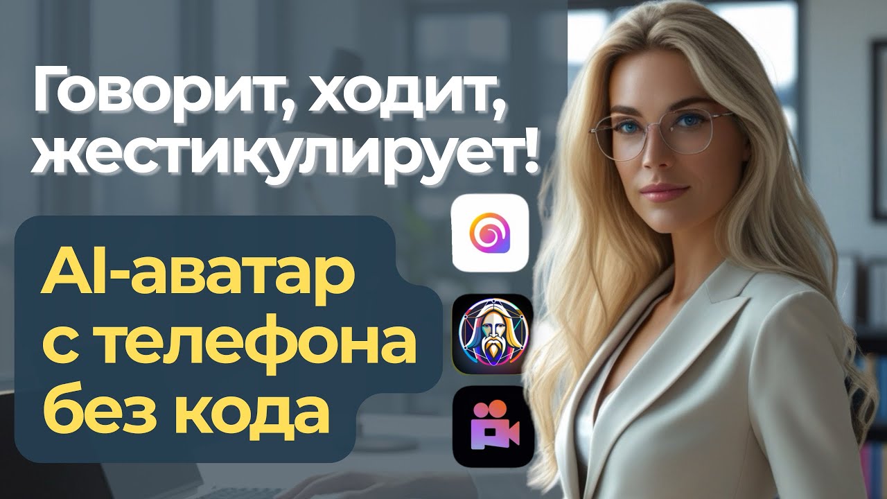 Создай AI-аватара, который ходит, говорит и жестикулирует — легко и без кода. Пошаговая инструкция.