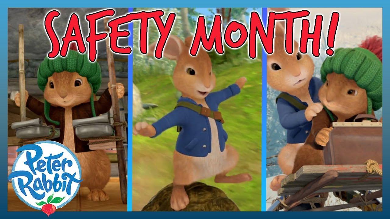 @OfficialPeterRabbit - 👷‍♂️⛑ Peter and Benjamin Play Safe ⛑👷‍♂️ | SAFETY MONTH | Cartoons for Kids