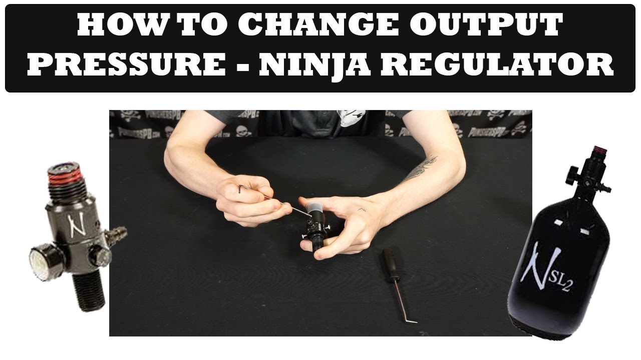 How to Adjust Output Pressure on a Ninja Regulator l Paintball Tank Output Pressure Adjustment
