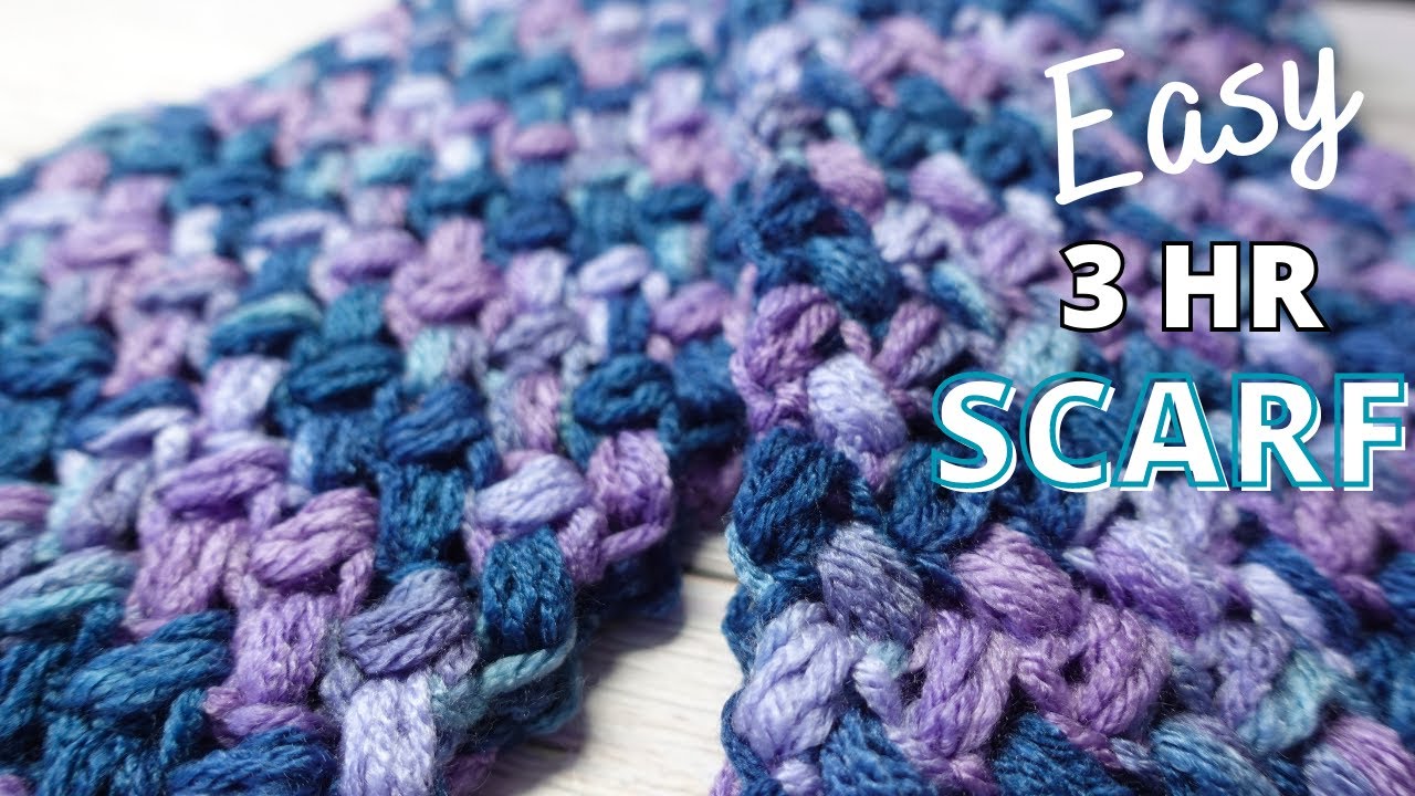 Crochet Scarf for Beginners (Take 30) | How to Crochet Super Easy PUFF STITCH Scarf in 3 hours!