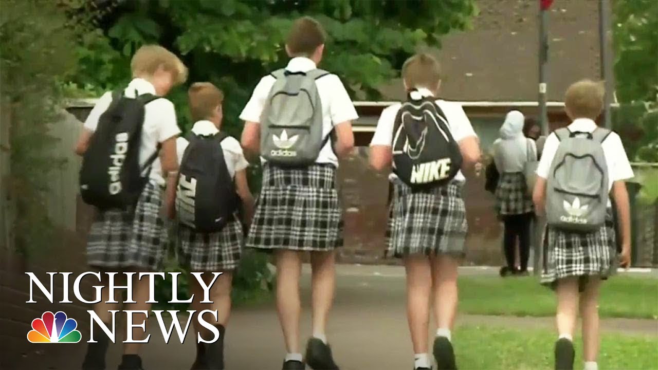 British Schoolboys Wear Skirts During Heatwave In Uniform Protest | NBC Nightly News