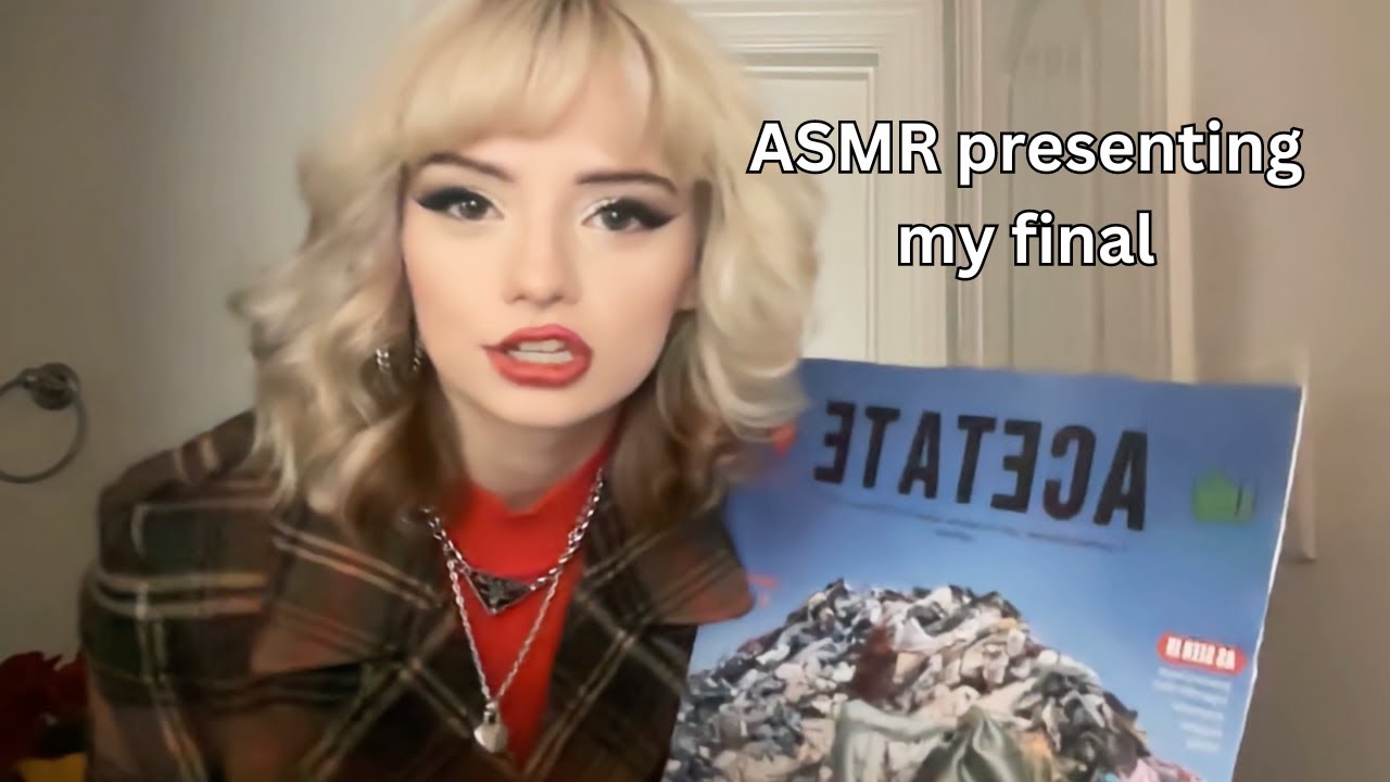 ASMR presenting you my final for class (long nails, jewelry, soft talking)