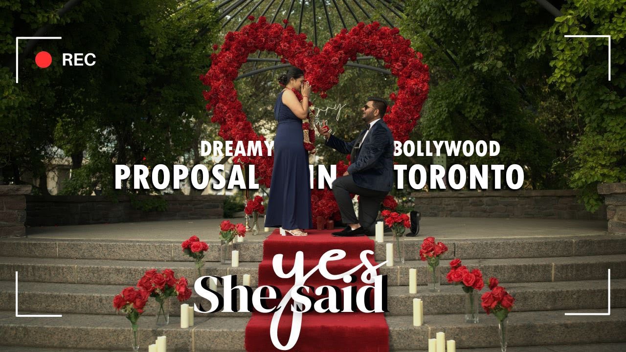 Dreamy Bollywood Proposal in Toronto, Canada 🌟 |  She Said Yes! 💍 TanvixNaitik