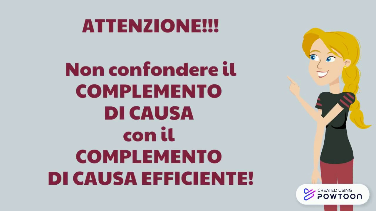 Il complemento di causa
