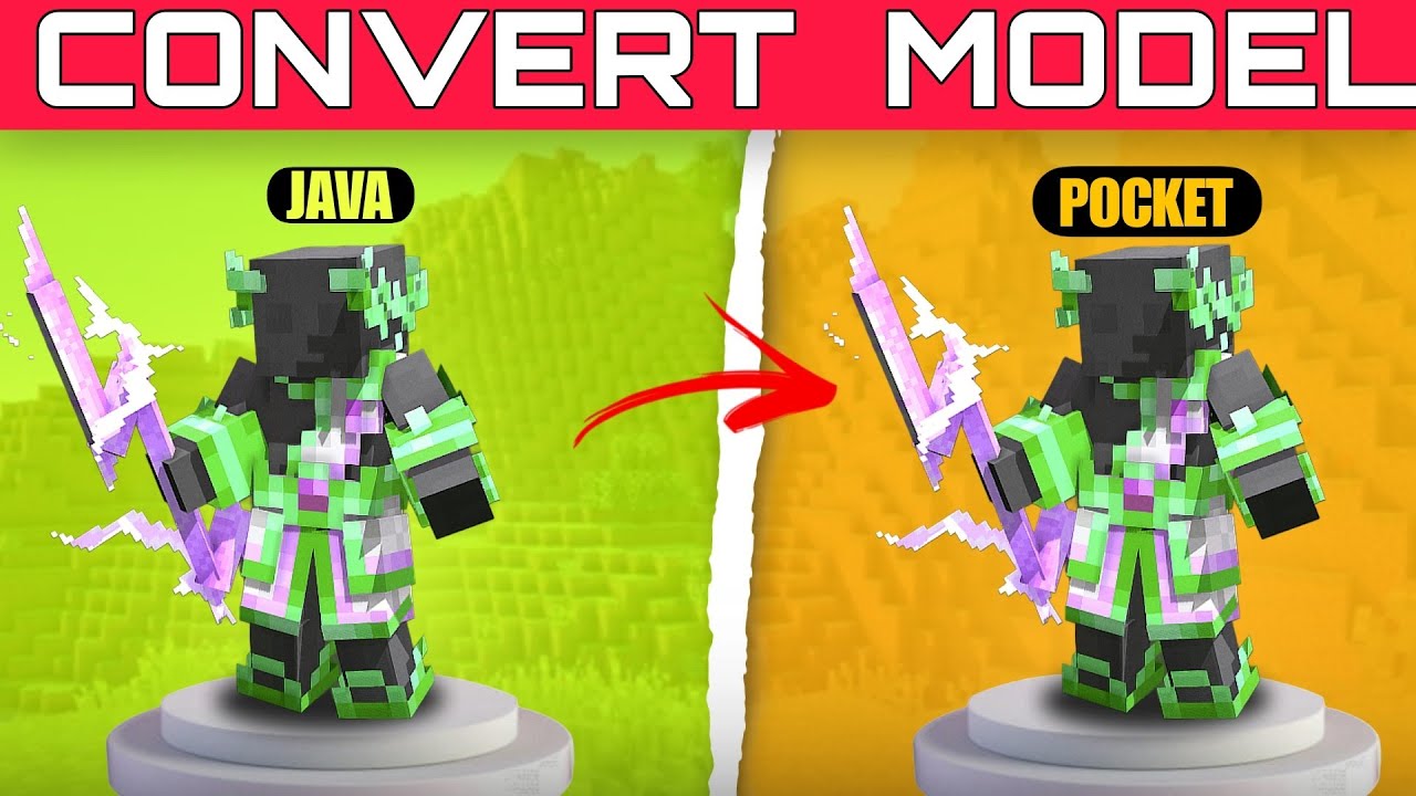 MINECRAFT POCKET EDITION MODEL | CONVERT JAVA MODEL INTO POCKET EDITION - 2024