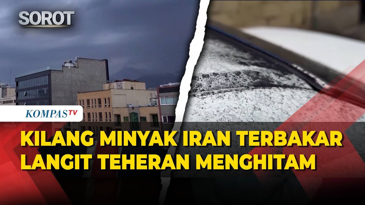 Langit Teheran Menghitam! Imbas Kilang Minyak Iran Terbakar Diserang AS-Israel