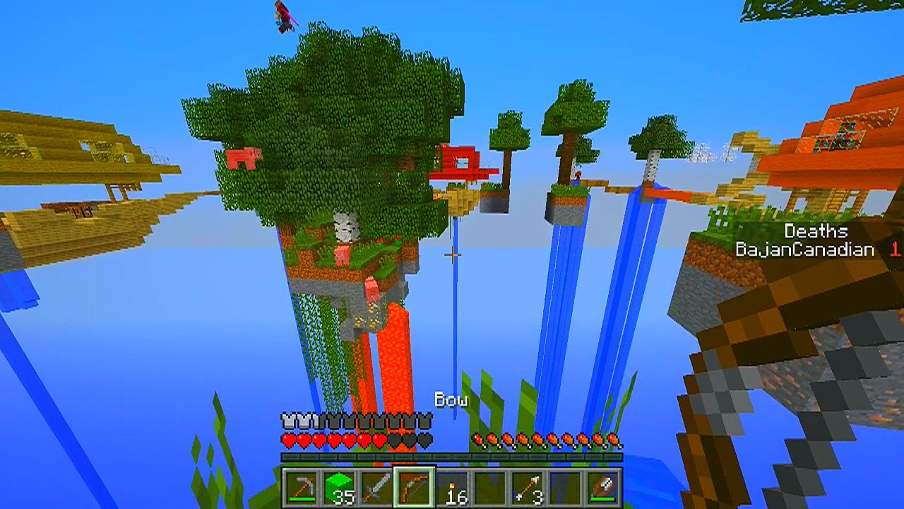 Minecraft Airborne PVP #7 with Vikkstar123, BajanCanadian, Woofless & PrestonPlayz