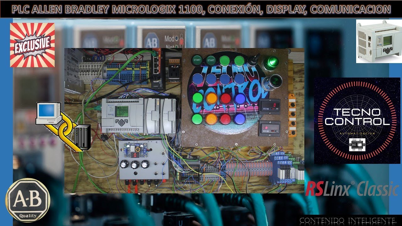 02-PLC ALLEN BRADLEY MICROLOGIX 1100, CONEXIÓN, DISPLAY, COMUNICACIÓN