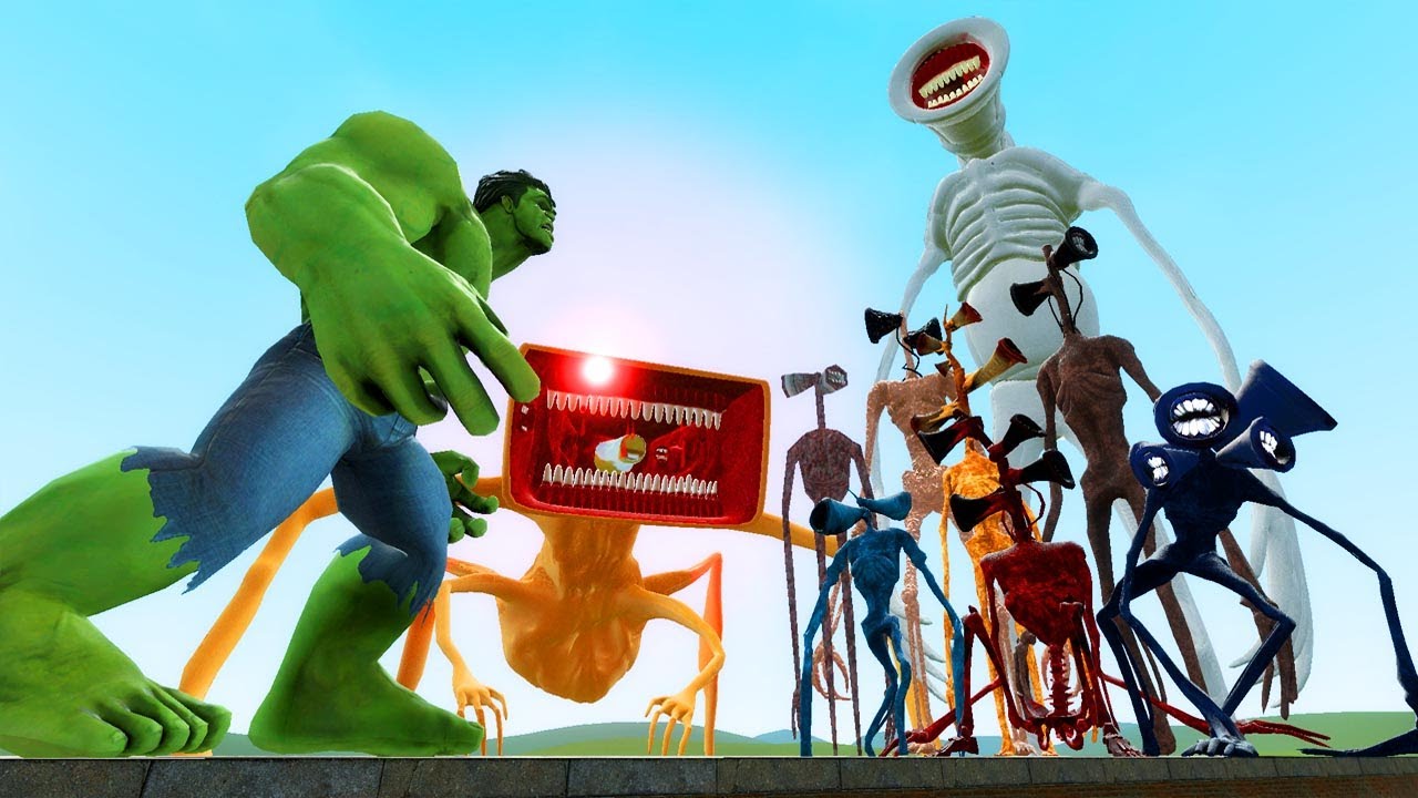 HULK VS ALL SIREN HEAD | In Garry's Mod