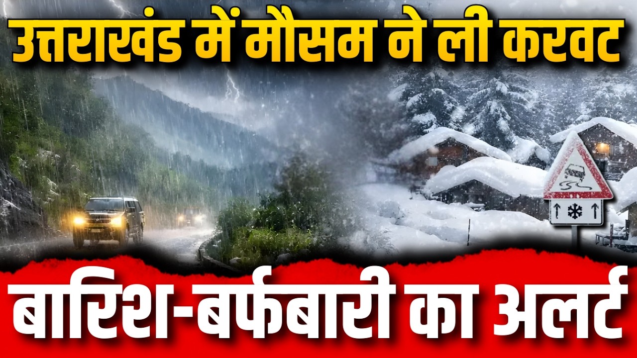 LIVE: उत्तराखंड में मौसम ने ली करवट बारिश-बर्फबारी का अलर्ट