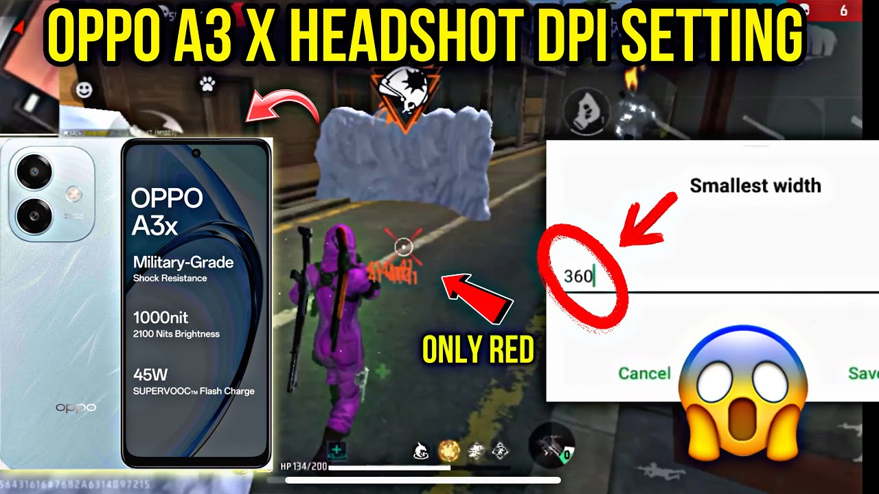 Oppo A3 X dpi setting free fire || best dpi for oppo A3x || dpi Oppo smartphone