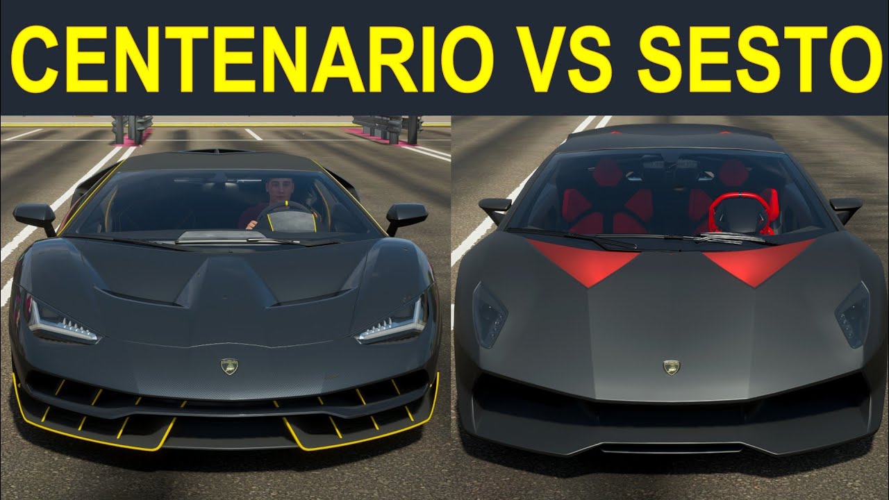 Forza Horizon 4: Lamborghini Sesto Elemento vs. Lamborghini Centenario Drag Race