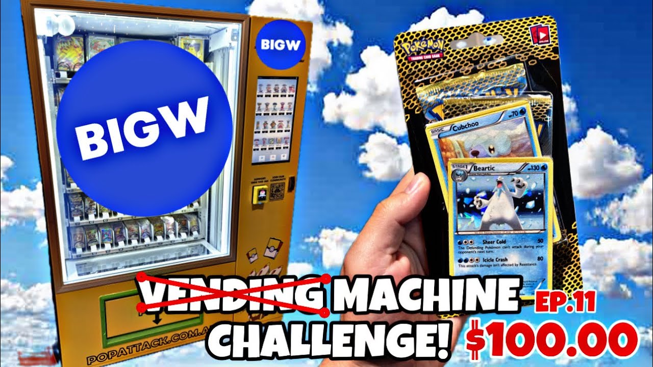 $100 Pokémon Vending Machine CHALLENGE! Change of PLAN! #reaction #pokemon #opening #fyp #collection