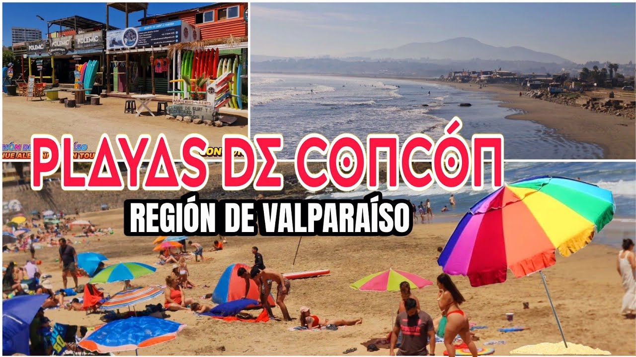Ven a Conocer Concón y Sus Playa Amarilla La Boca _ Chile V Región de Valparaíso 4k